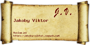 Jakoby Viktor névjegykártya