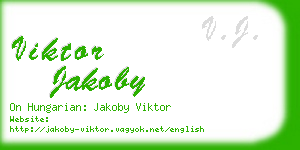 viktor jakoby business card